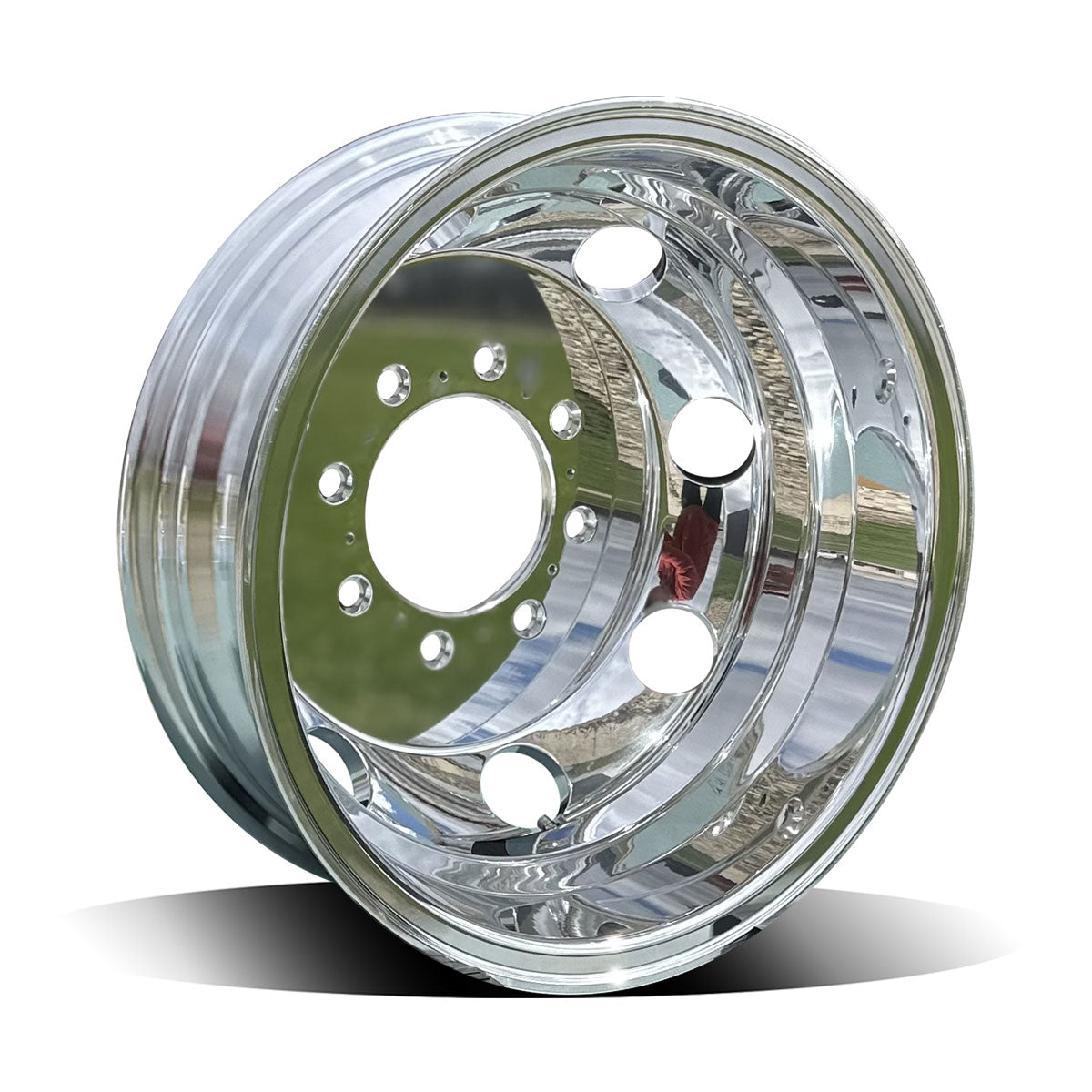 17.5x6.75 Northstar 8x6.5" Hub Pilot Mirror Polished Trailer Wheel