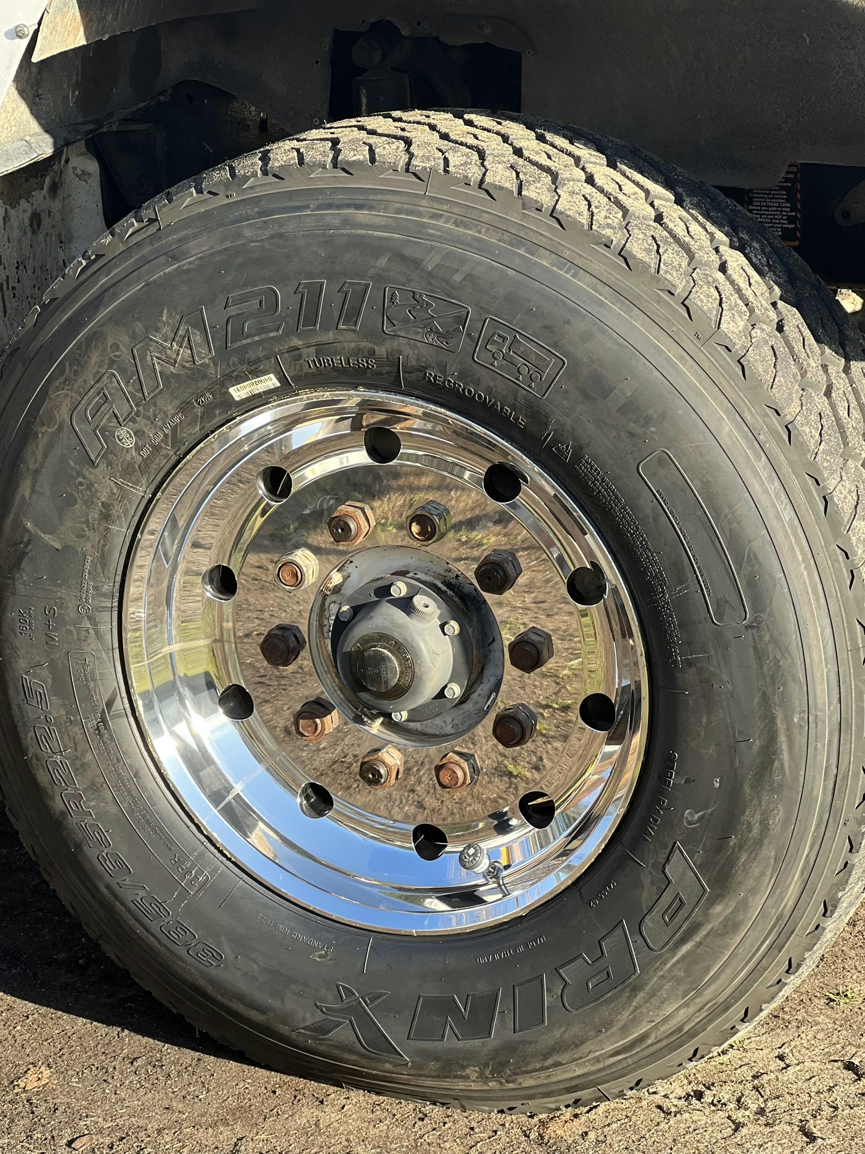 22.5x12.25 Northstar 10x11.25" Stud Pilot Mirror Polish Both Sides 2.88" Offset 3