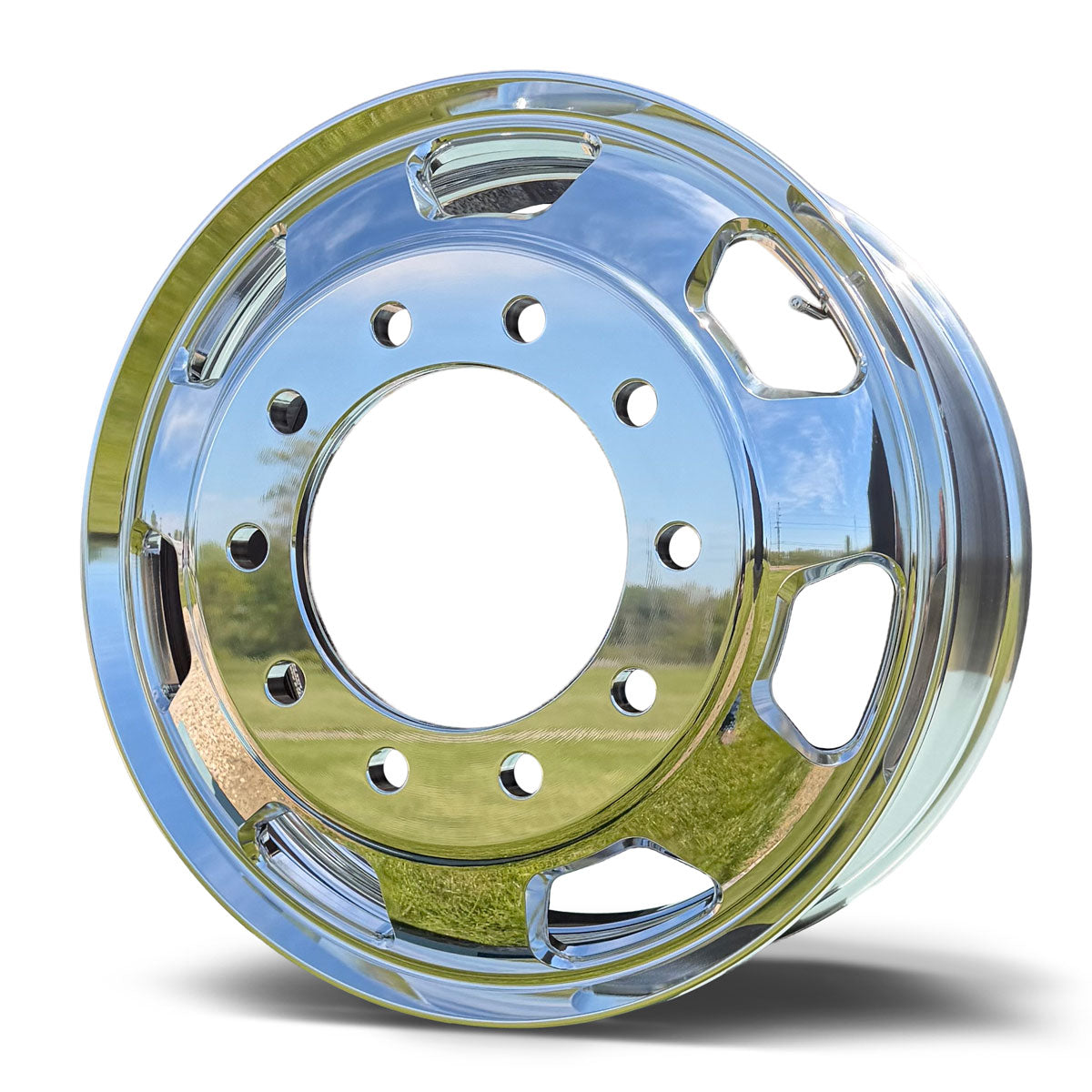 22.5x8.25 NORTHSTAR 10X285MM HUB PILOT MIRROR POLISHED BOTH SIDES "7 Hole"