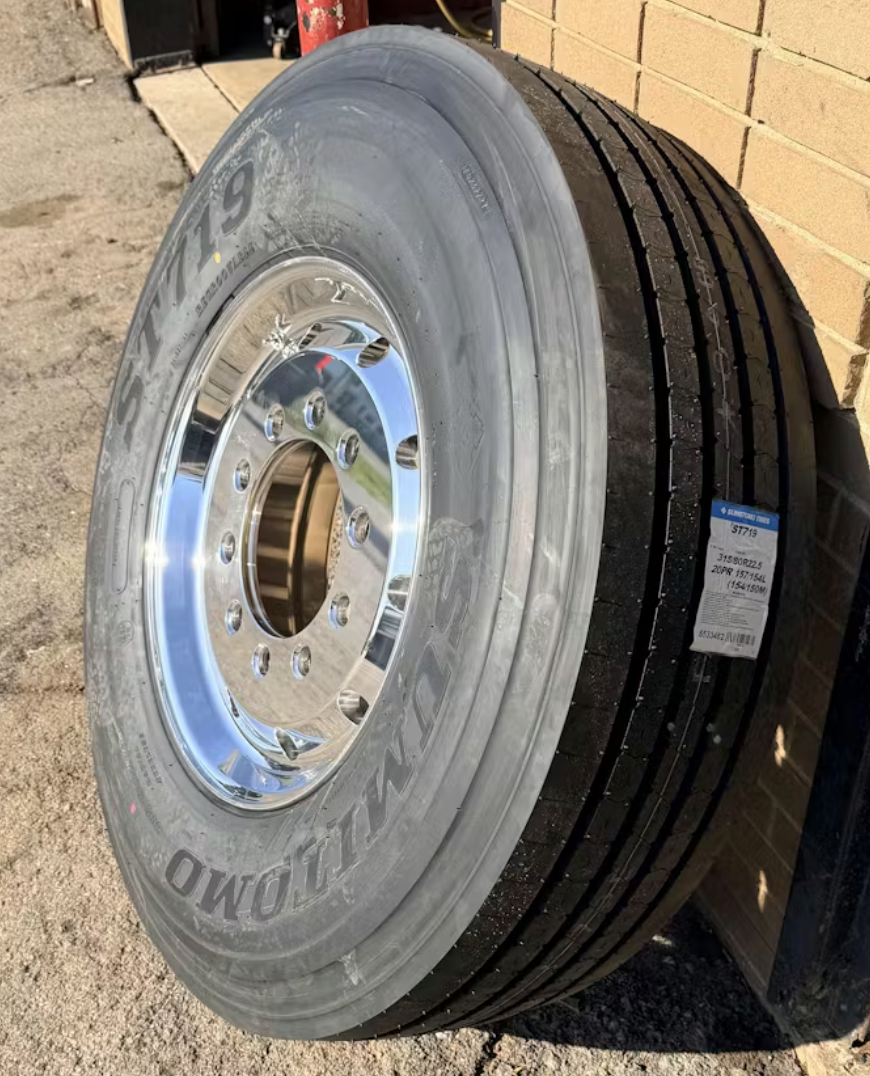 22.5x9.00 Northstar 10x11.25" Stud Pilot (Budd) Mirror Polish Front (Flat Face) 4