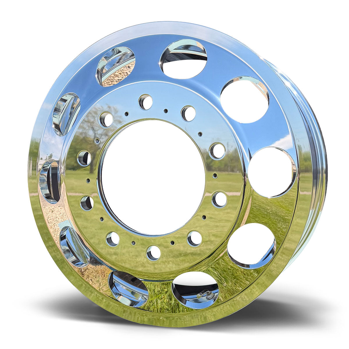 22x8.25 Northstar 10x285mm Hub Pilot Mirror Polish Both Sides (Big Hole)