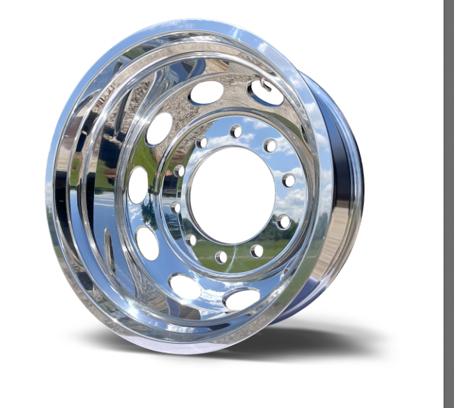 22x8.25 Northstar 10x285mm Hub Pilot Mirror Polish Both Sides "Oval Holes"