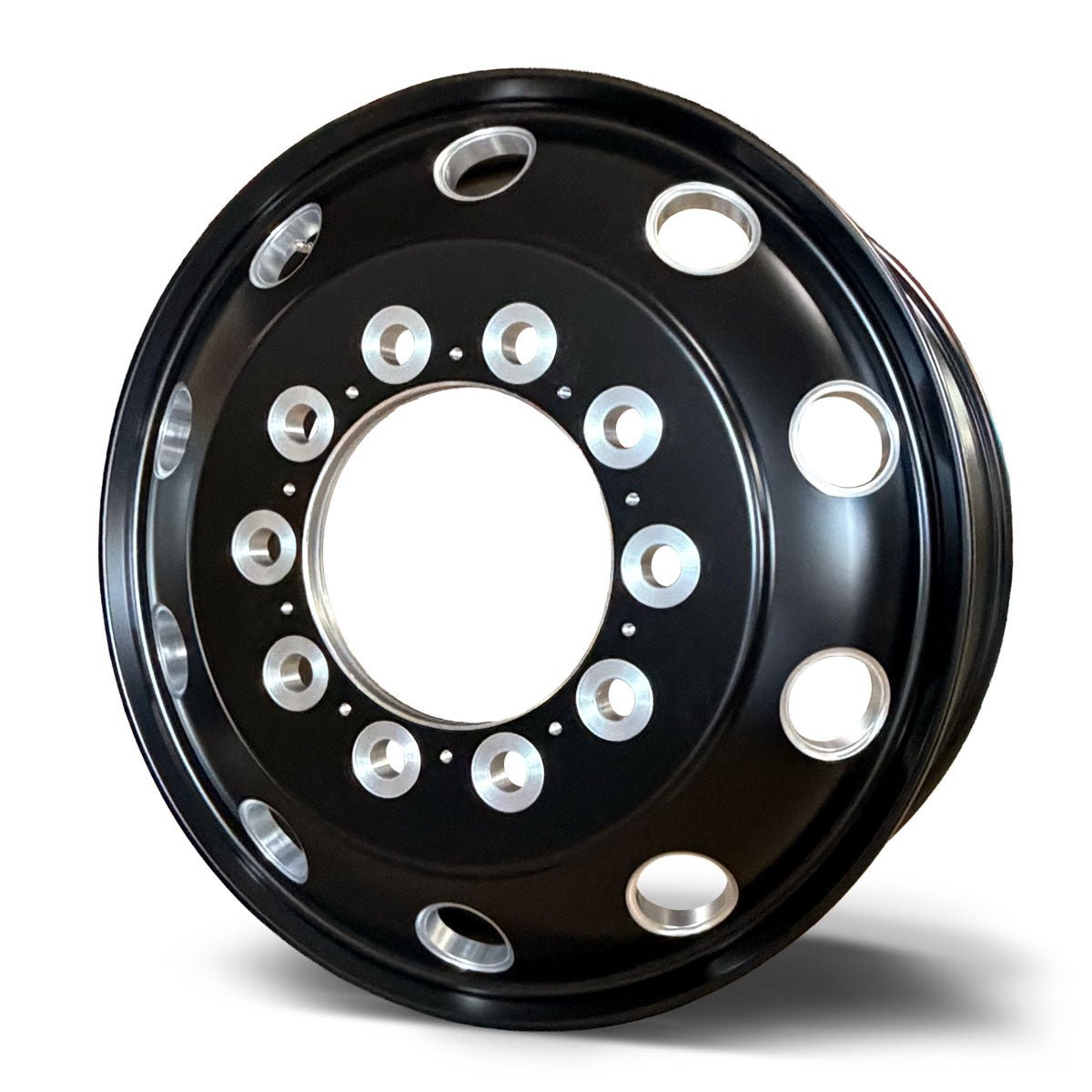 24.5x8.25 NORTHSTAR 10X285MM HUB PILOT "STELLAR" SATIN BLACK W/ MILLING FRONT